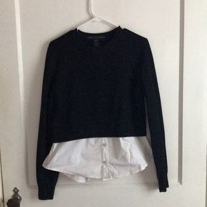 Marc by Marc Jacobs black sweater with shirttails